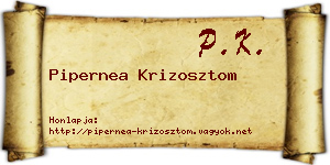 Pipernea Krizosztom névjegykártya